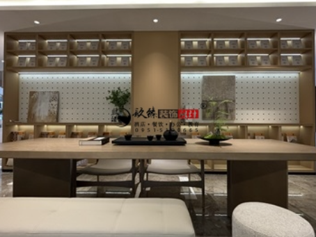 彭阳装修公司|彭阳望远民生售楼部展厅装修设计实景